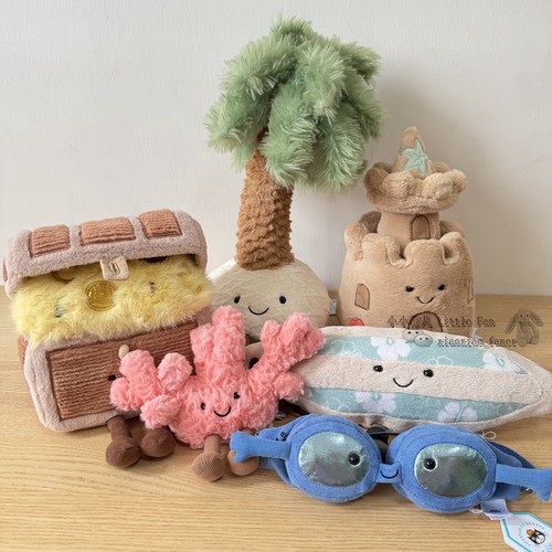 英国jellycat夏日沙滩毛绒玩偶