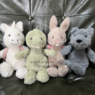 英国JELLYCAT 背包小象狼 现货 正品 恐龙小狗独角兽熊猫毛绒玩具