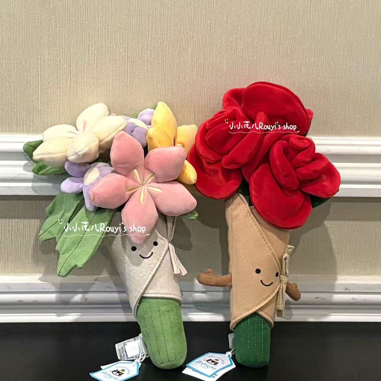 JELLYCAT玫瑰花手捧花毛绒玩具图片