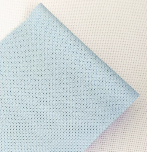 Целый хлопок 14 -кадрный кросс -ткань светло -голубое небо голубая вышивка ткань цельная рулона Бесплатная доставка Ширина 150 см. Размер одного куска 1,5 мк1 млн.