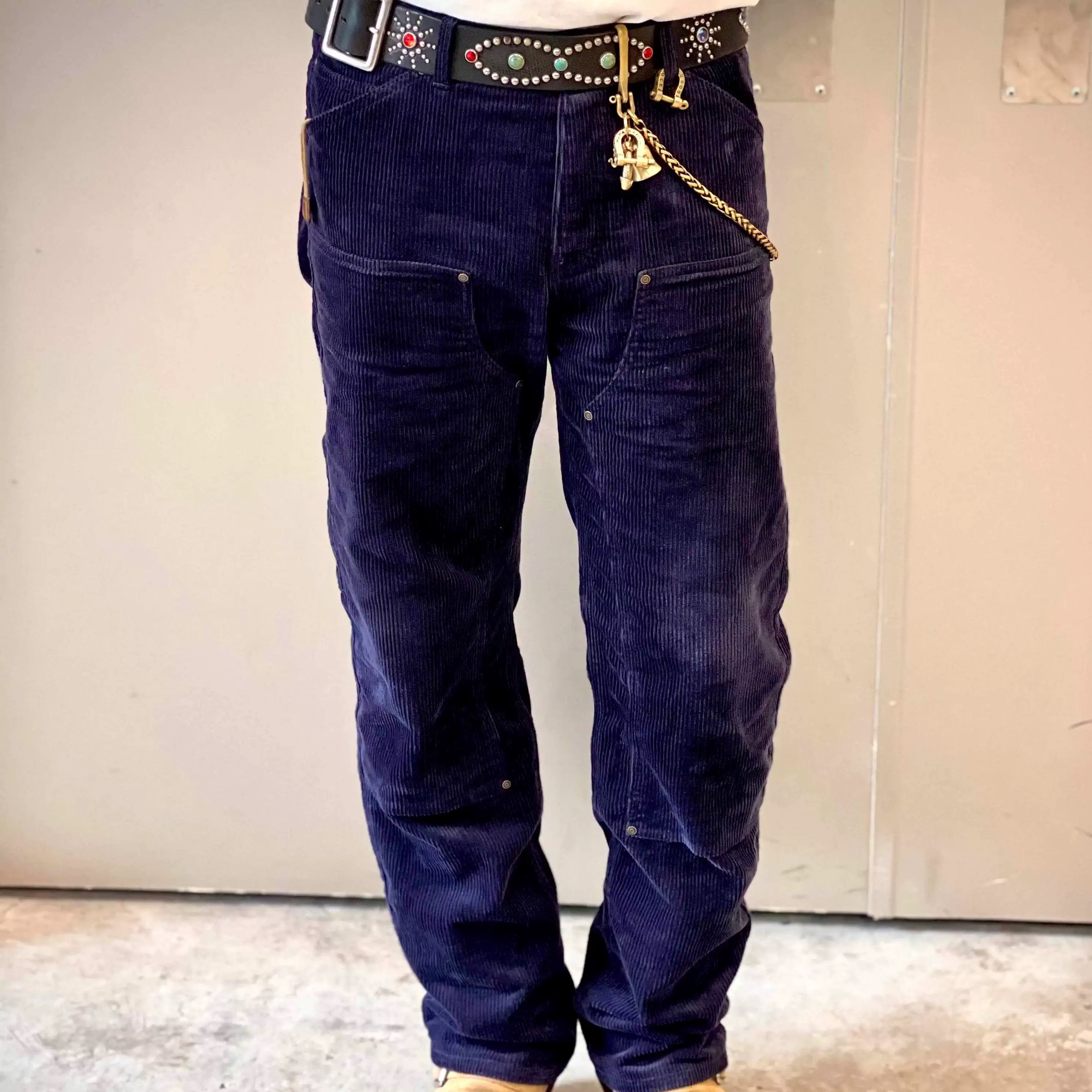 33oz PapaRanch|爸爸牧场|美式复古12oz双膝西部灯芯绒刺绣工装裤