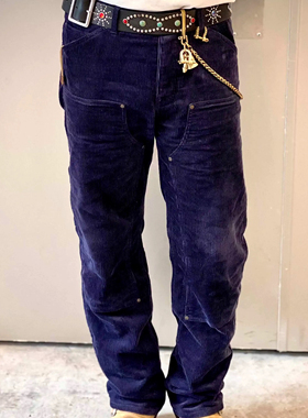 33oz PapaRanch|爸爸牧场|美式复古12oz双膝西部灯芯绒刺绣工装裤