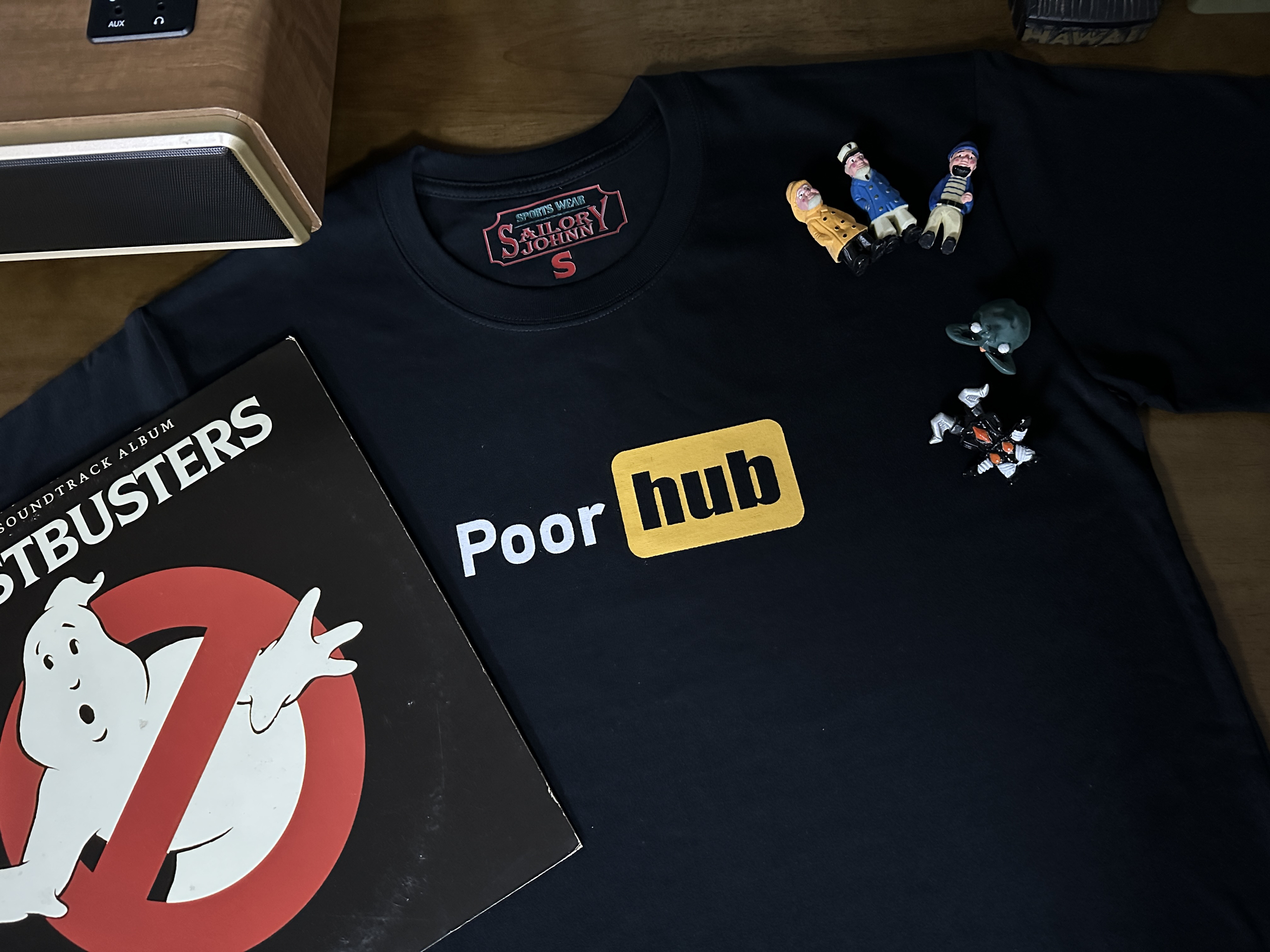 33oz SAILOR JOHNNY美式休闲重磅纯棉恶搞slogan字母印花短袖T恤