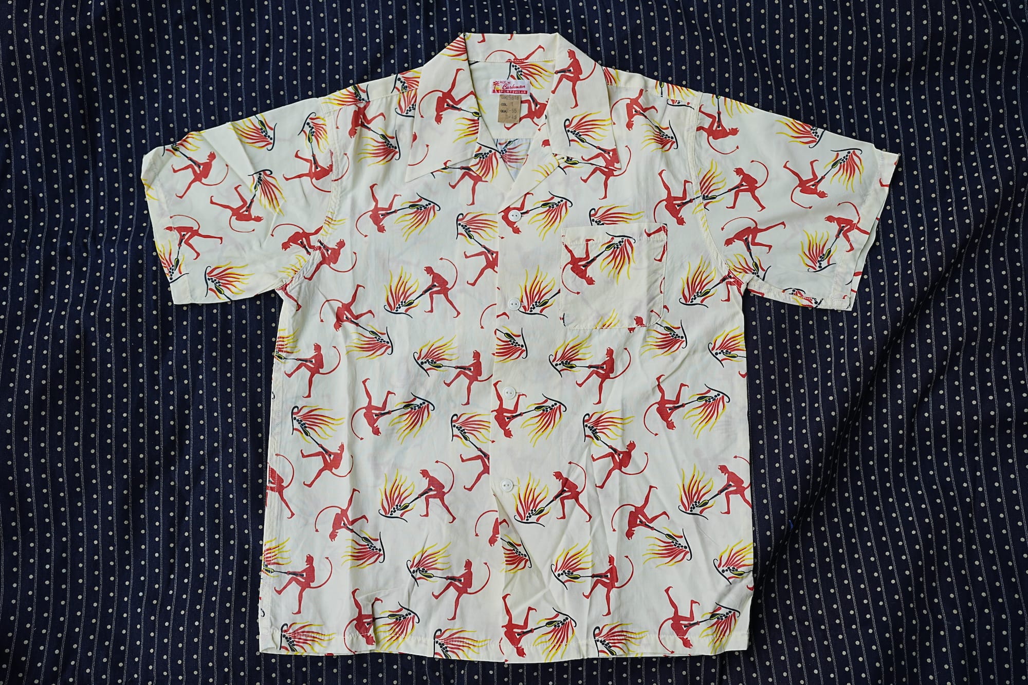 Cushman 25618古巴领满印衬衫