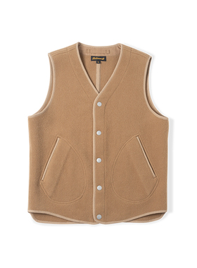 33oz NATIVEWELL温暖色系澳洲美丽诺羊毛复古马甲 保暖内搭亲肤