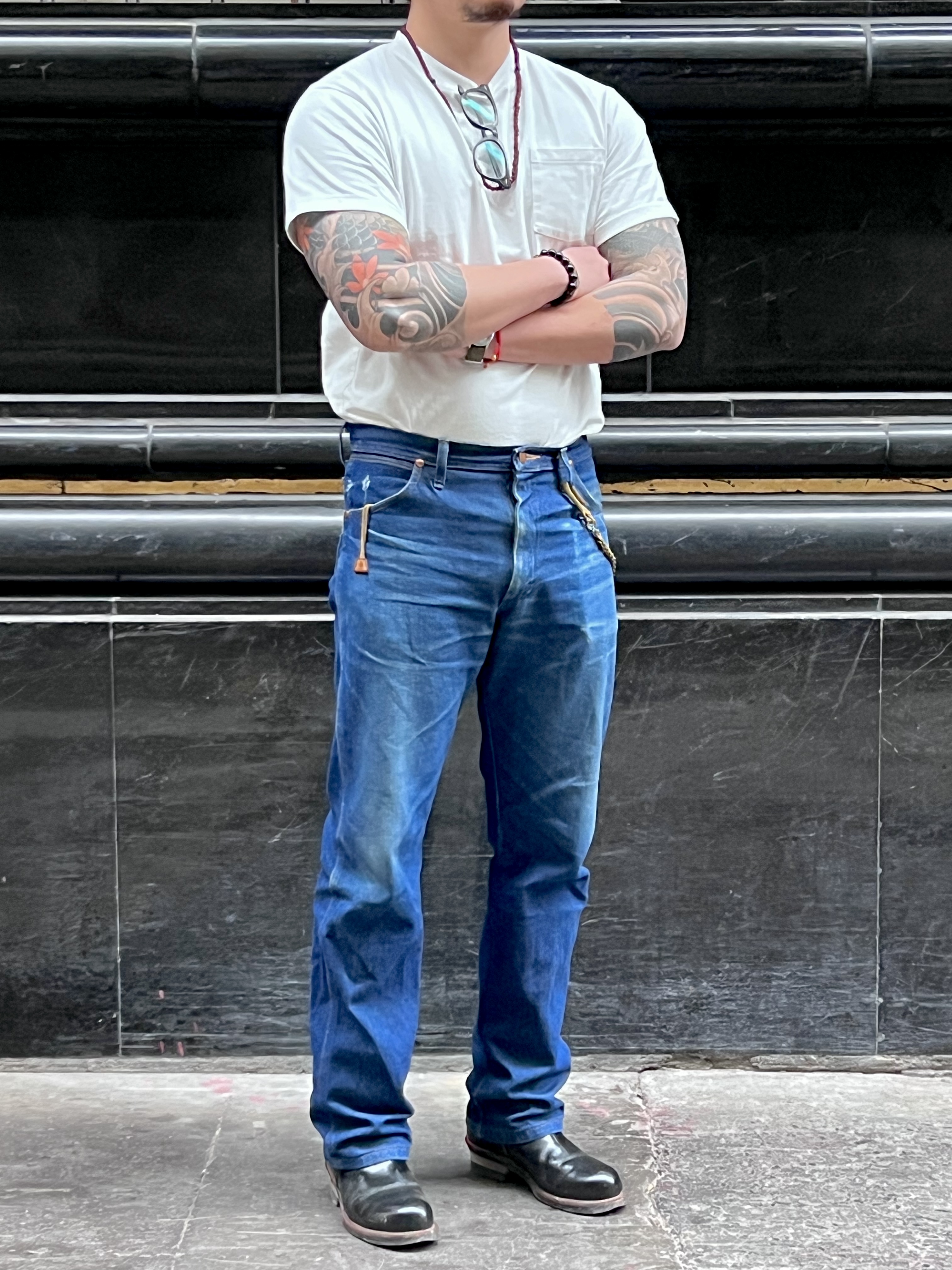 33oz PapaRanch美式工装重磅270g光版打底口袋T恤短袖圆领Tee