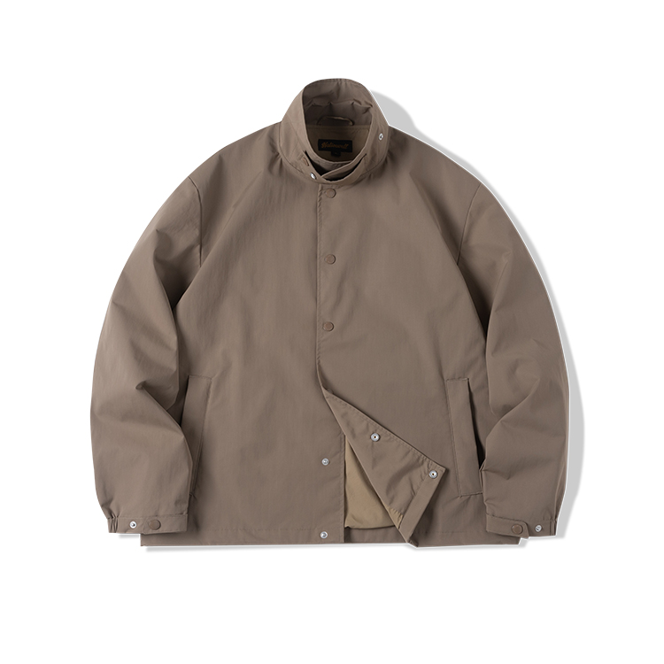 nativewell翻领秋冬宽短防水夹克