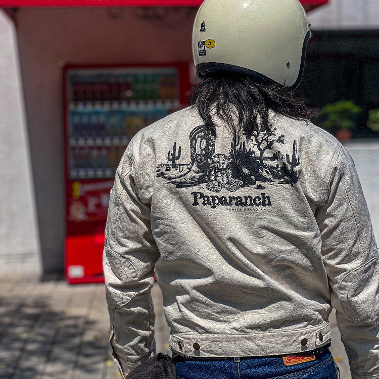 33oz PapaRanch|爸爸牧场|美式复古12oz白色帆布印花工装教练夹克