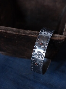 33oz 西亓好物999银雷鸟手镯美式复古阿美咔叽搭配配饰