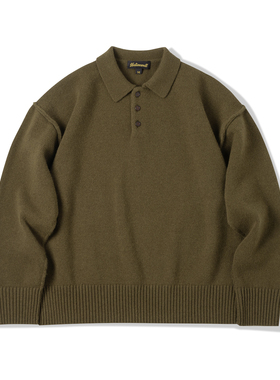 33oz NATIVEWELL翻领polo毛衣微阔版型纯羊毛温暖亲肤抗皱蓬松