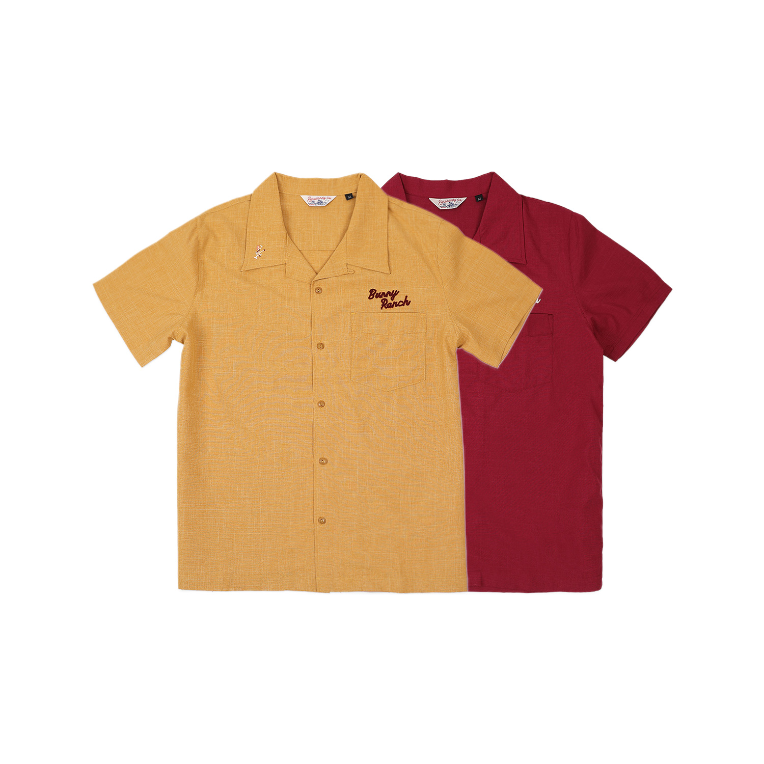 Retrodandy 领片刺绣酒杯兔 复古宽版Open Collar开襟衫