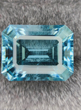 28.41克拉天然圣玛利亚海蓝宝戒面裸石附吉尔德国际证书可代镶嵌