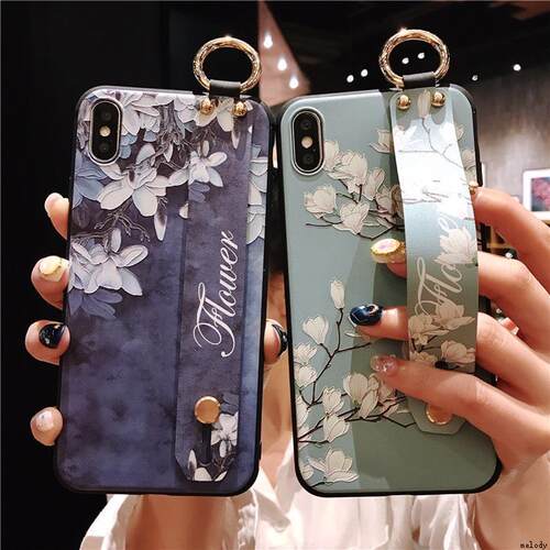 适用Iphone 16 15 14 Pro Max 13 12 11 Case Samsung S24 Ultra Wrist Strap Cover苹果16/15plus腕带壳