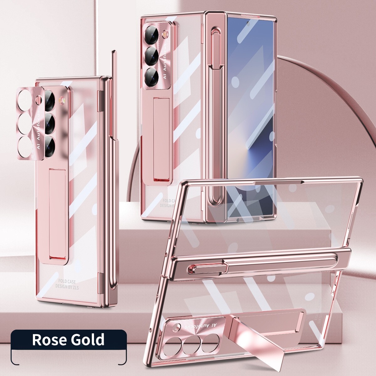 适用于Samsung Z Fold6 Z Fold7 Case三星Galaxy z fold5 zfold4 3 magnetic clear cover全包壳膜一体手机壳