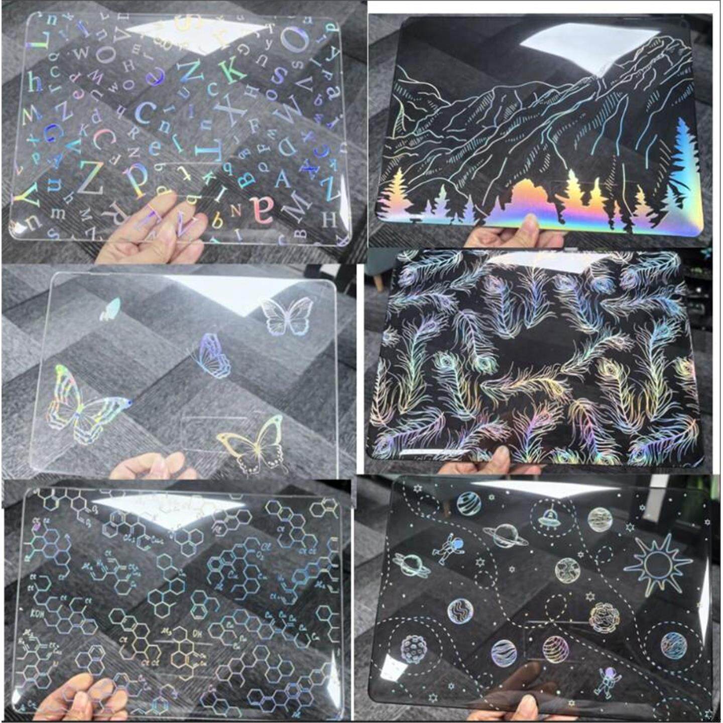 Laptop Case适用于Macbook Air M1 M2 M3 Colorful Laser Hard Cover Macbook Pro 13 14 16 Case镭射保护壳