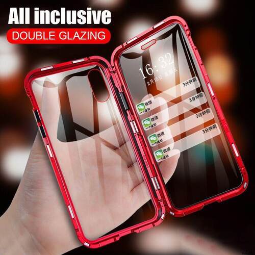 适用Iphone14 15 16 pro max glass phone case iphone11 12 13pro max 14/15plus magnetic case双面玻璃壳