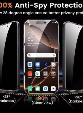 4Pcs Privacy Tempered Glass For iPhone 17 16 15 14 13 12 11 Pro Max XS XR 78p Screen Protector Glass