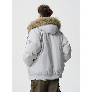 A410-WT33710-P140限价218-美式毛领加绒格纹棉服-160G  小牛津图片