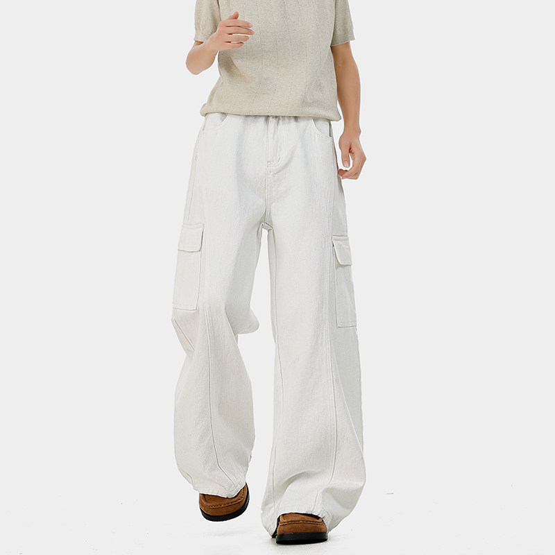 A410-K7939-P75限价129-美式多口袋直筒牛仔裤-320g牛仔面料，男装牛仔裤，电商A410