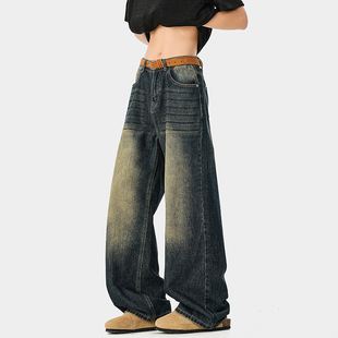 A410-K6325-P48限价79-美式复古水洗牛仔裤-280g左右 牛仔面料