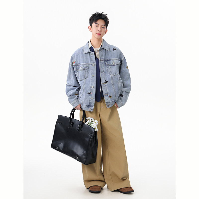A410-WT93323-P95限价149-美式小狗刺绣牛仔外套-7x7牛仔面料420g,男装夹克,电商A410