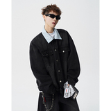 A410-WT34783-P95限价149-美式水洗牛仔外套-7x7牛仔面料420g，男装工装外套，电商A410