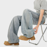 A410-K5594-P80限价119-美式水洗条纹牛仔裤-320g牛仔面料，男装牛仔裤，电商A410