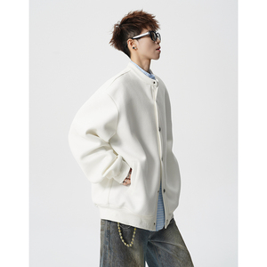 A410-WT34759-P110限价169-美式格纹假两件开衫卫衣-400G 华棉，男装卫衣，电商A410