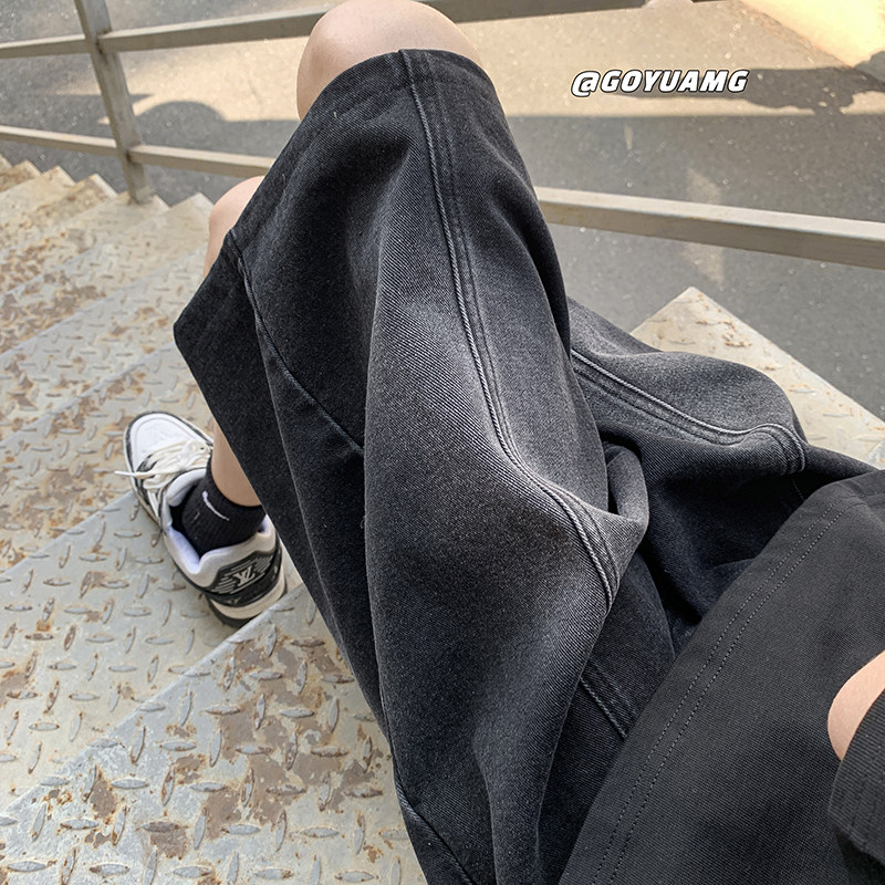 K2809*日系牛仔短裤男夏季潮牌宽松中裤休闲五分裤P48（限价68）,男装牛仔裤,电商A410