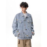 A410-WT93323-P95限价149-美式小狗刺绣牛仔外套-7x7牛仔面料420g，男装工装外套，电商A410