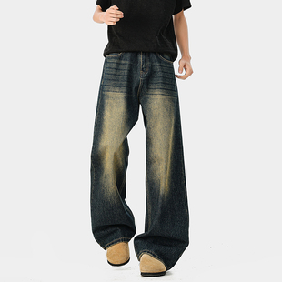 A410-K6325-P48限价79-美式复古水洗牛仔裤-280g左右 牛仔面料