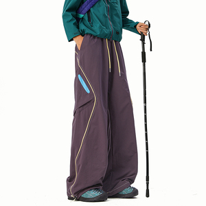 美式户外机能风冲锋工装裤男秋冬季潮牌宽松徒步登山运动休闲长裤图片