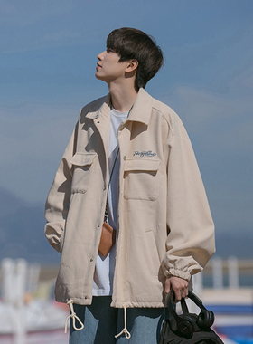 WT3713*刺绣翻领外套男日系Cityboy工装夹克P95（限价118）