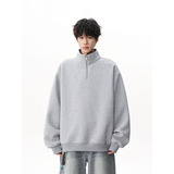 A410-A92304-P70限价109-美式重磅撞色立领卫衣-华棉复合仿棉420G，男装卫衣，电商A410