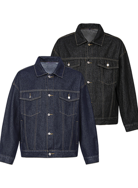 A410-WT93312-P85限价129-美式高街休闲牛仔外套-7x7牛仔面料420g
