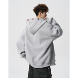 A410-WT33820-P95限价149-美式刺绣连帽开衫外套-400g华棉，女装短外套，电商A410