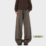 A410-K8682JR-P65限价99-美式复古加绒休闲裤-糯米呢面料430g左右，男装卫衣，电商A410