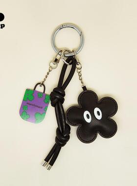 marchimarli原创 小花朵眼睛包包挂件皮革挂饰汽车钥匙扣配饰