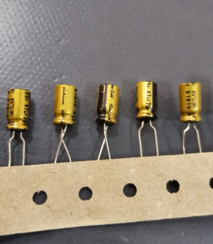 100只=55元 25V47UF nichicon尼吉康 FG fine gold铜脚电解电容器