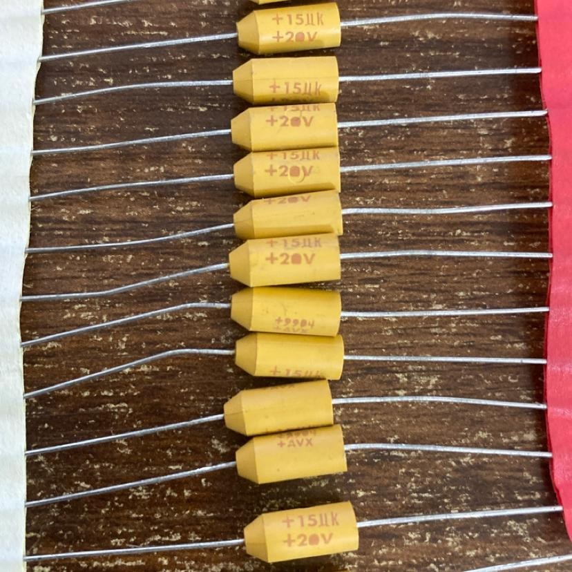 20V15UF 可代10UF 进口AVX轴向钽电容 胶木壳 15UF