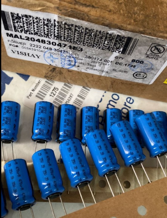 50只=65元MAL204830471E3 35V470UF/35V VISHAY-BC 048电解电容器