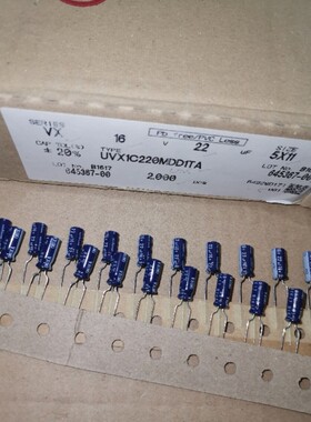200只=35元16V22UF/16V NICHICON尼吉康 VX系 蓝袍滤波电解电容器