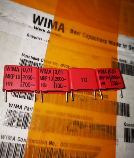 50只=110元WIMA MKP10 0.01uF/2000V 10nf 103全新薄膜电容器15MM