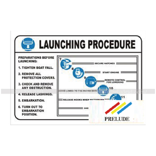 船用IMO标志标牌 救生艇释放图解 420 X 297MM
