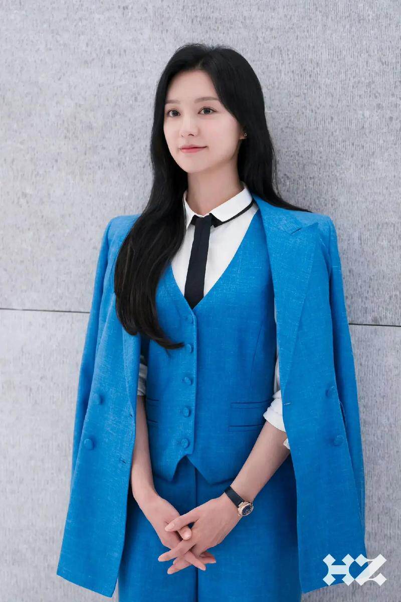 韩剧泪之女王 金秀贤金智媛同款时尚气质女神西装可爱蓝色定制