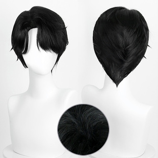 Jinu秦宇cos假发 黑色 沙加男孩 Skpop猎魔女团