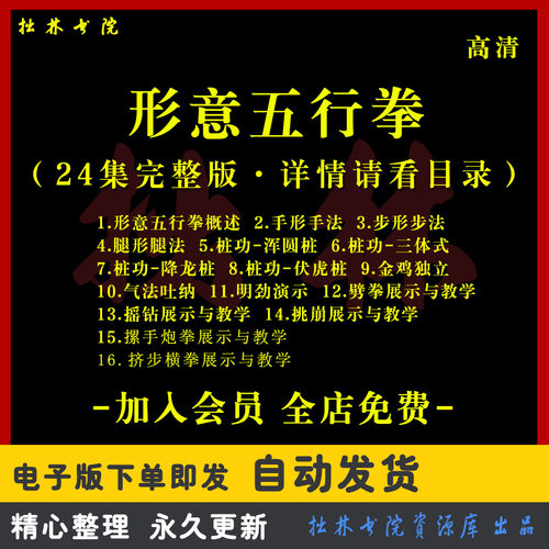 A83五行拳武功招式中华武术站桩养生法功法健身呼吸吐纳视频教程