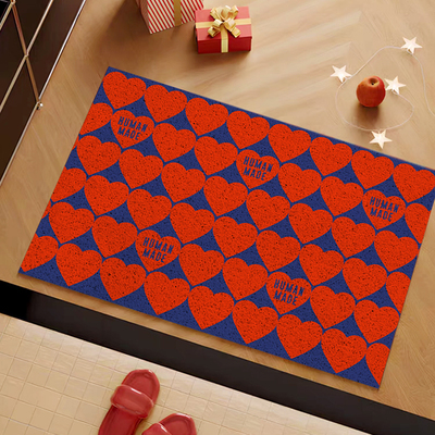 时尚潮牌humanmade爱心丝圈地垫