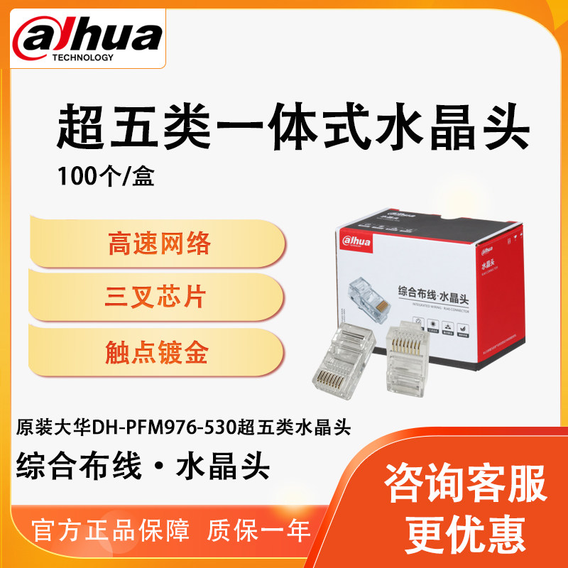 大华千兆纯铜3U叉镀金Dhua超五六类水晶头FM9765嵌入式硬盘录像机