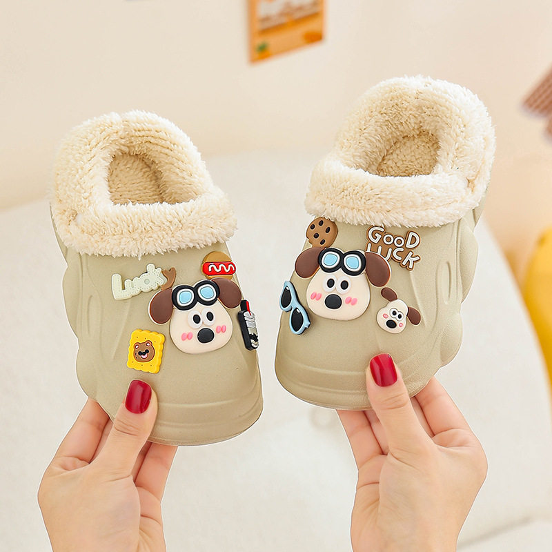 儿童小狗棉拖鞋防水冬季新款男童室内保暖棉鞋女童可拆洗毛毛绒鞋,童鞋/婴儿鞋/亲子鞋,儿童棉拖鞋,淘宝优惠券,粉丝福利购,淘宝优惠卷
